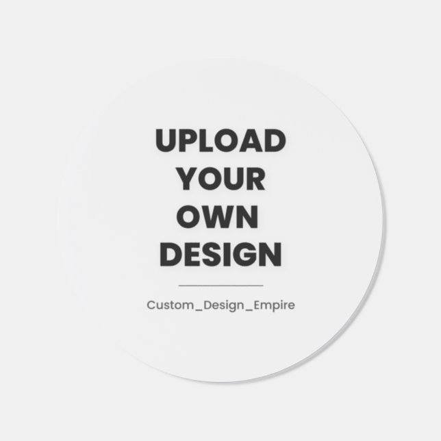 Upload Your Own Design Here | Custom Template Classic Round Sticker (Single)