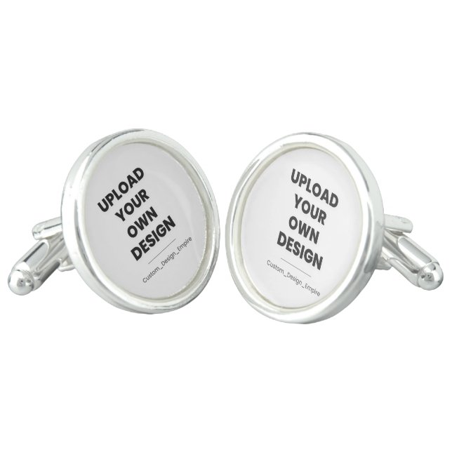 Upload Your Own Design Here | Custom Template Cufflinks (Angled)