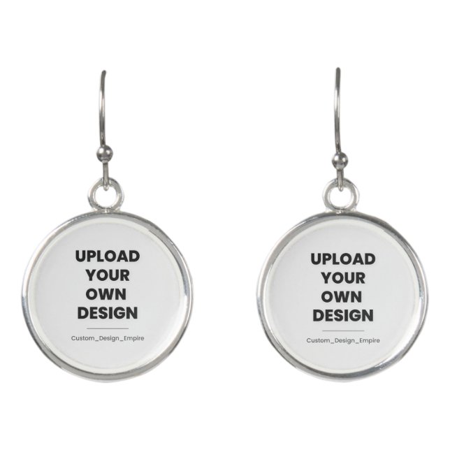 Upload Your Own Design Here | Custom Template Earrings (Front)