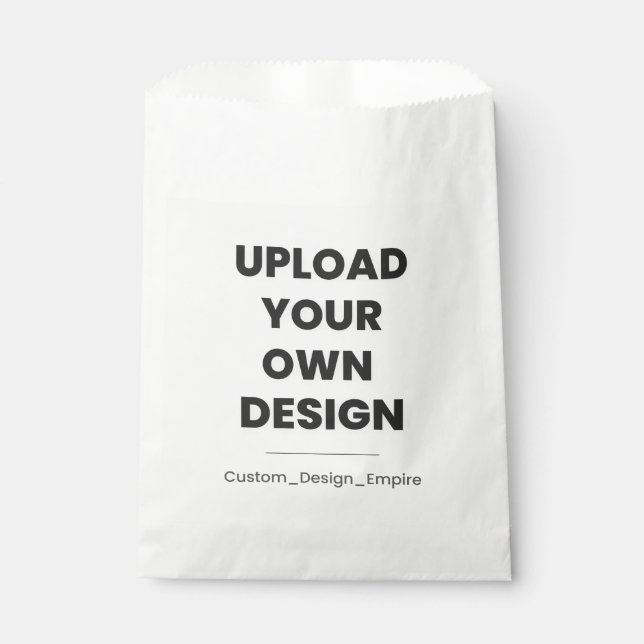 Upload Your Own Design Here | Custom Template Favor Bag (Front)