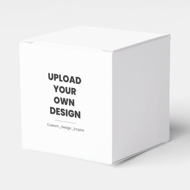 Upload Your Own Design Here | Custom Template Favor Boxes (Front Side)