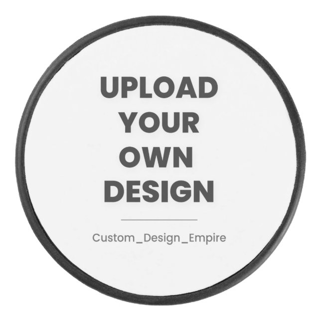 Upload Your Own Design Here | Custom Template Hockey Puck (Front)