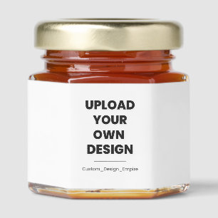 Upload Your Own Design Here Custom Template Honey Jar Favors