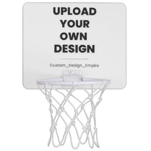 Upload Your Own Design Here   Custom Template Mini Basketball Hoop