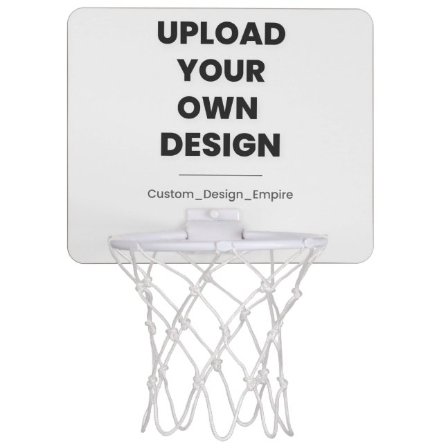 Upload Your Own Design Here | Custom Template Mini Basketball Hoop (Front)