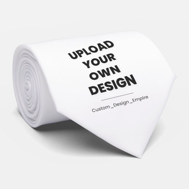 Upload Your Own Design Here | Custom Template Neck Tie (Rolled)