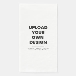 Upload Your Own Design Here   Custom Template Paper Guest Towels