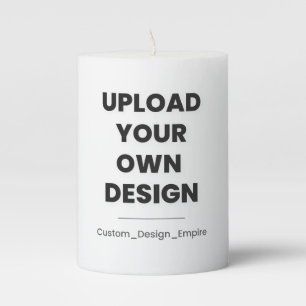 Upload Your Own Design Here Custom Template Pillar Candle