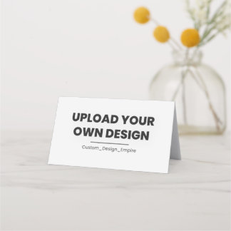 Upload Your Own Design Here | Custom Template Place Card
