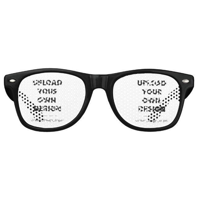 Upload Your Own Design Here | Custom Template Retro Sunglasses (Front)