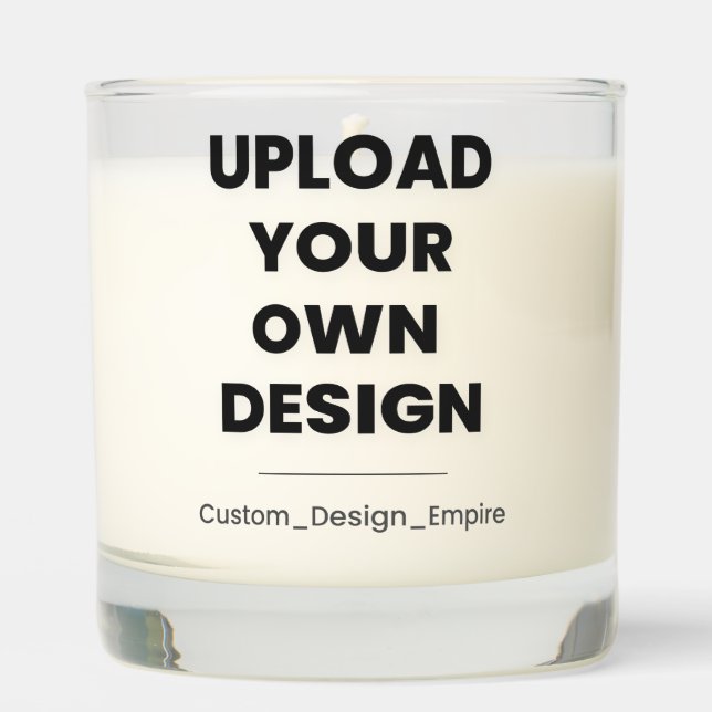 Upload Your Own Design Here | Custom Template Scented Candle (Front)
