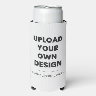 Upload Your Own Design Here   Custom Template Seltzer Can Cooler