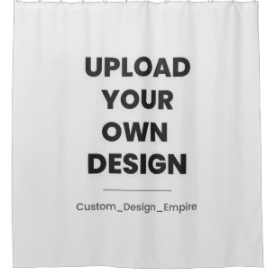 Upload Your Own Design Here   Custom Template Shower Curtain