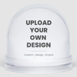 Upload Your Own Design Here   Custom Template Snow Globe