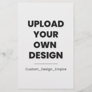 Upload Your Own Design Here Custom Template Stationery