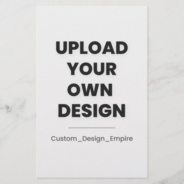 Upload Your Own Design Here | Custom Template Stationery (Front)