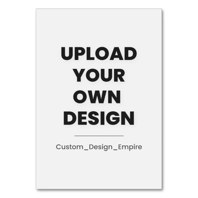 Upload Your Own Design Here | Custom Template Table Number (Front)