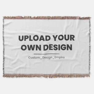Upload Your Own Design Here   Custom Template Throw Blanket