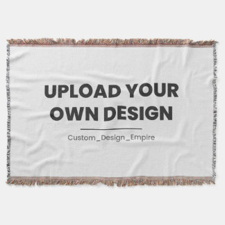 Upload Your Own Design Here | Custom Template Throw Blanket