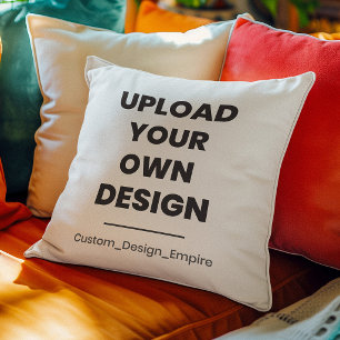 Upload Your Own Design Here Custom Template Throw Pillow