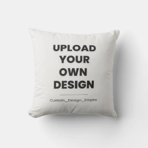 Upload Your Own Design Here   Custom Template Throw Pillow