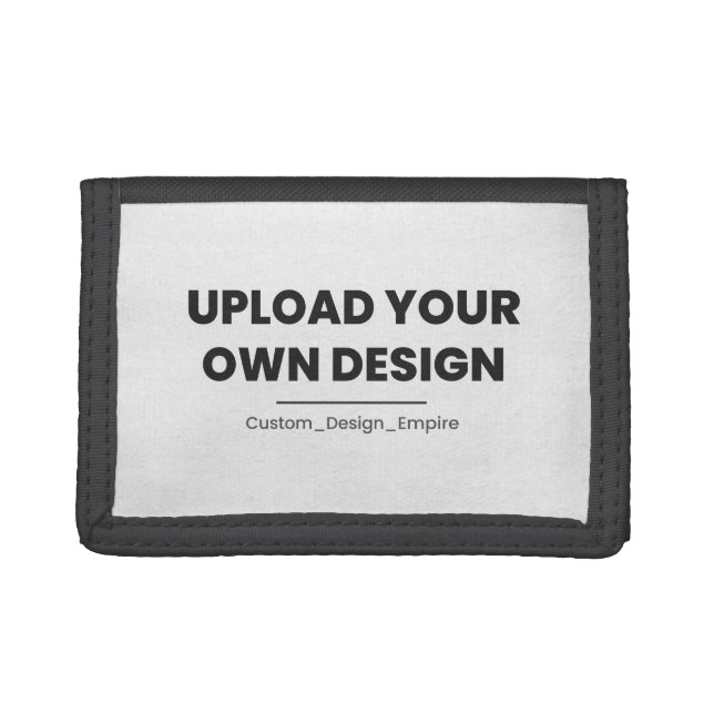 Upload Your Own Design Here | Custom Template Trifold Wallet (Front)