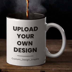 Upload Your Own Design Here   Custom Template Two-Tone Coffee Mug