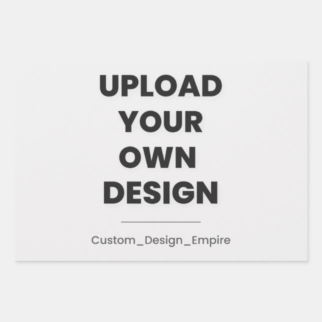 Upload Your Own Design Here | Custom Template Wrapping Paper Sheets (Front)