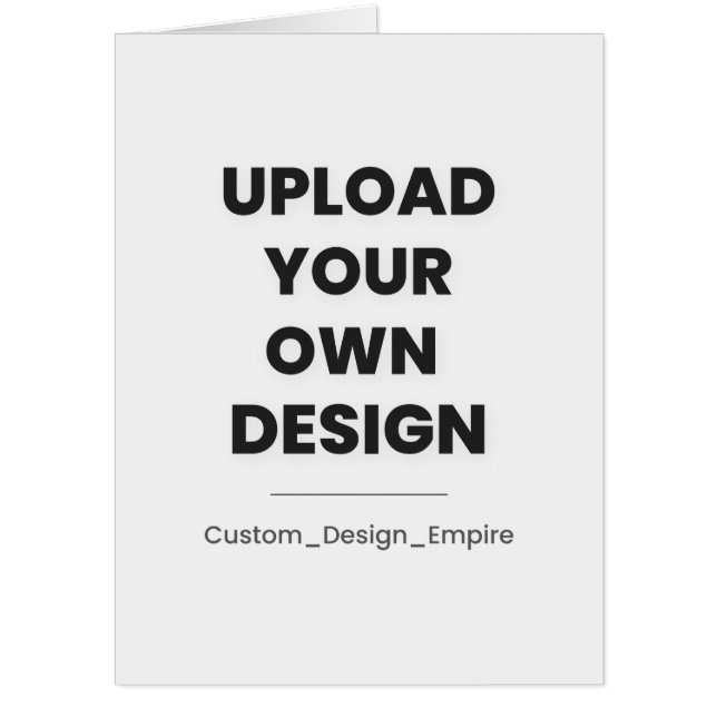 Upload Your Own Design Here | Template Big Card (Front)