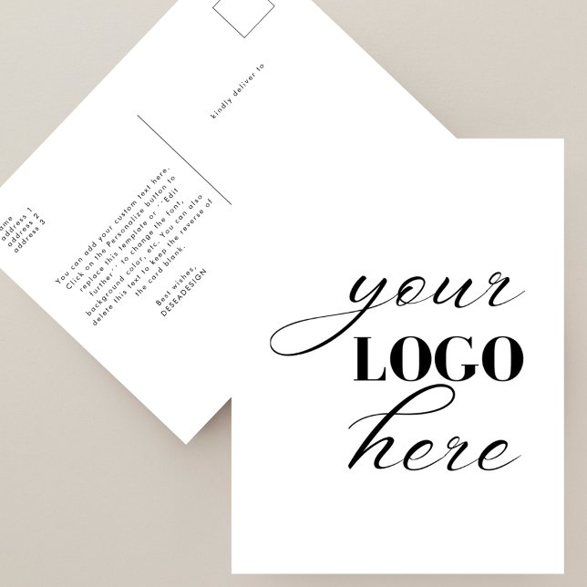 Upload Your Own Design Photo Logo Postcard (Creator Uploaded)