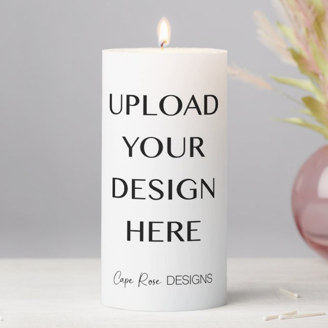 Upload Your Own Design  Pillar Candle (In Situ)