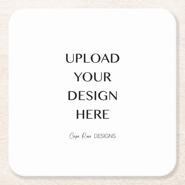 Upload Your Own Design  Square Paper Coaster (Front)