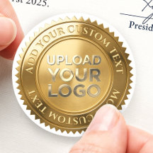 Upload Your Own Image Logo Custom 3D Foil Gold