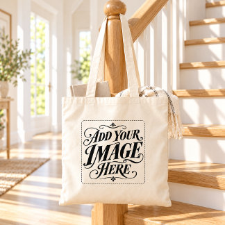 Upload Your Own Image Personalized Photo Tote Bag