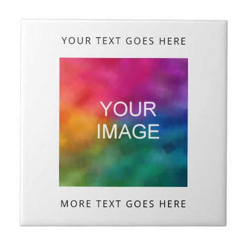 Upload Your Own Logo Or Photo Image Add Text Ceramic Tile