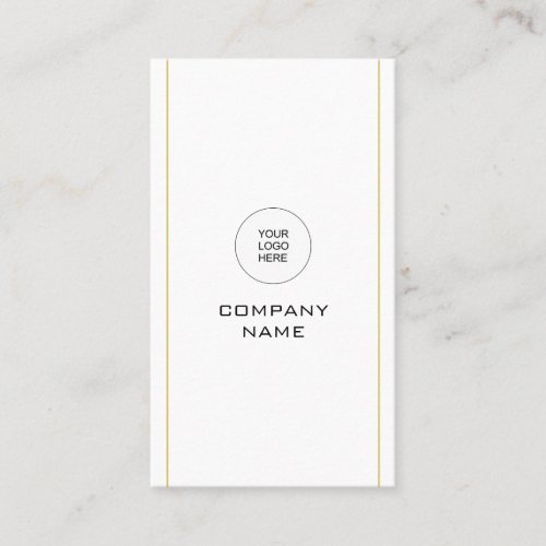 Upload Your Own Logo Vertical Template Modern Business Card