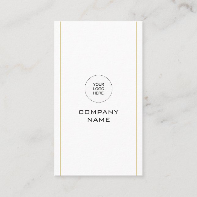 Upload Your Own Logo Vertical Template Modern Business Card (Front)