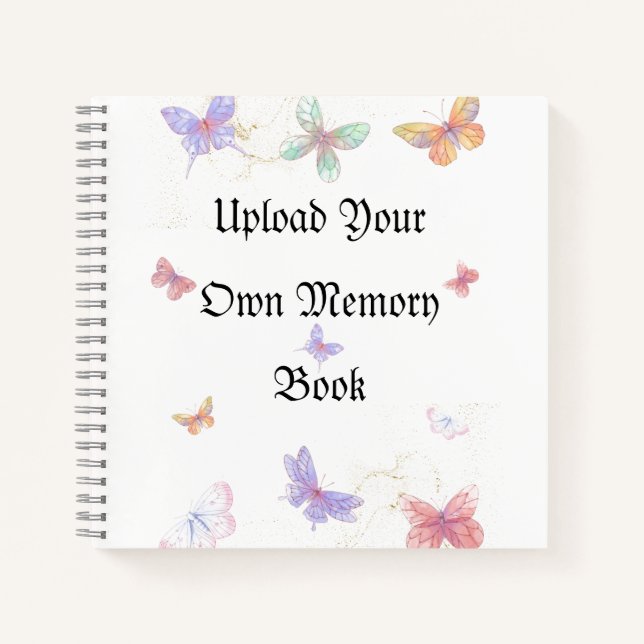 Upload Your Own Memory Spiral Notebook 8.5" x 8.5" (Front)