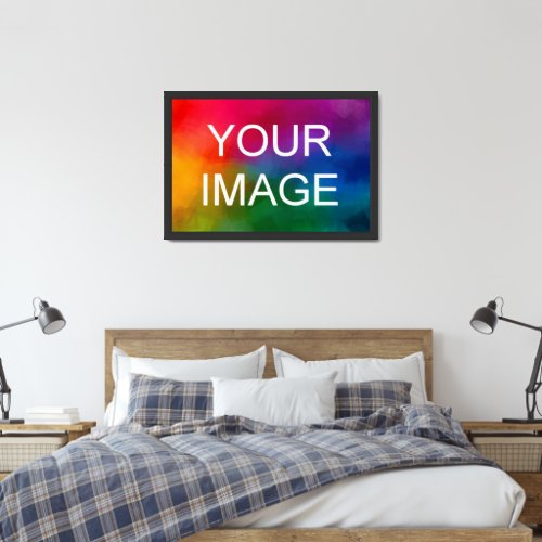 Upload Your Own Photo Black Modern Wood Frame Framed Art