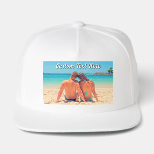 Upload Your Own Photo Hat Gift Add Custom Text