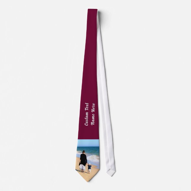 Upload Your Own Photo Neck Tie Personalized Text (Front)