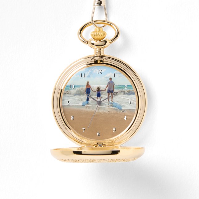 Upload Your Own Photo Pocket Watch Gift (Front)