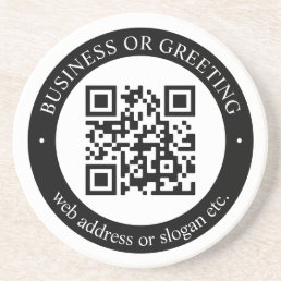 Upload Your Own QR Code &amp; Customizable Text Coaster
