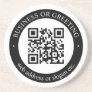Upload Your Own QR Code & Customizable Text Coaster