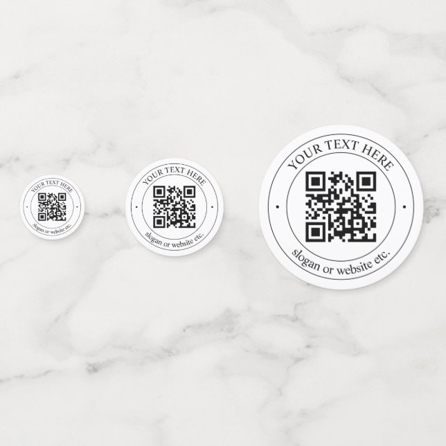 Upload Your Own QR Code & Customizable Text Confetti (Fronts)