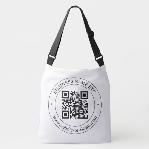 Upload Your Own QR Code  Customizable Text Crossbody Bag