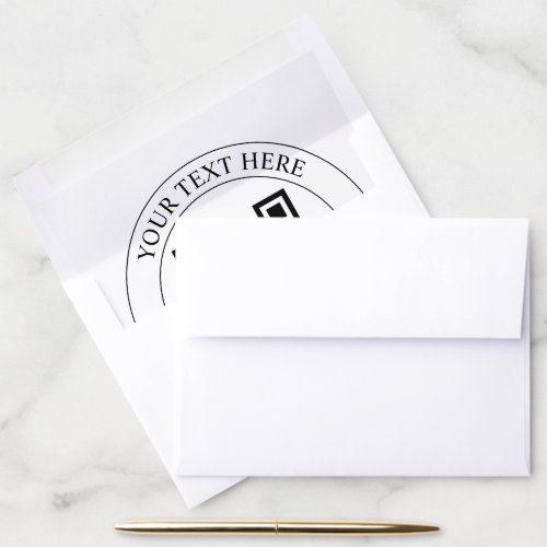 Upload Your Own QR Code  Customizable Text Envelope Liner