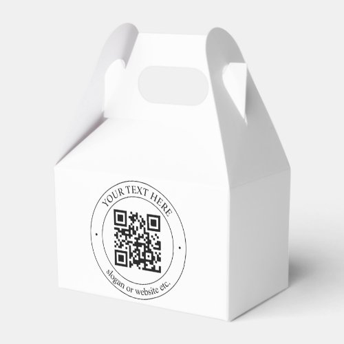 Upload Your Own QR Code  Customizable Text Favor Boxes