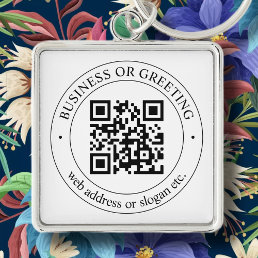 Upload Your Own QR Code &amp; Customizable Text Keychain