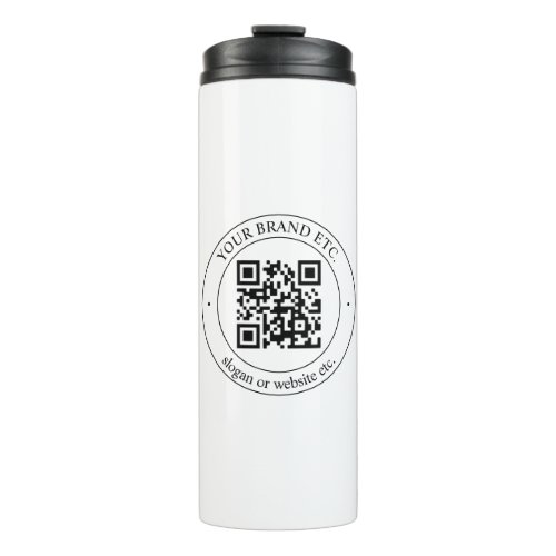 Upload Your Own QR Code  Customizable Text Thermal Tumbler